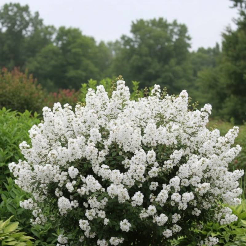 Lilas des Indes Petit´ Canaille® Blanc, Lagerstroemia à fleurs Blanche/ - feuillage Caduc - Pot de 3L - Touffe - Image 5
