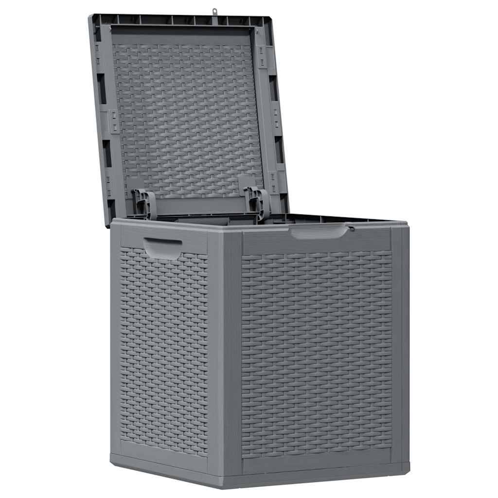 Vidaxl - Boîte de rangement de jardin gris PP rotin 90 L vidaXL 364059 - Image 10