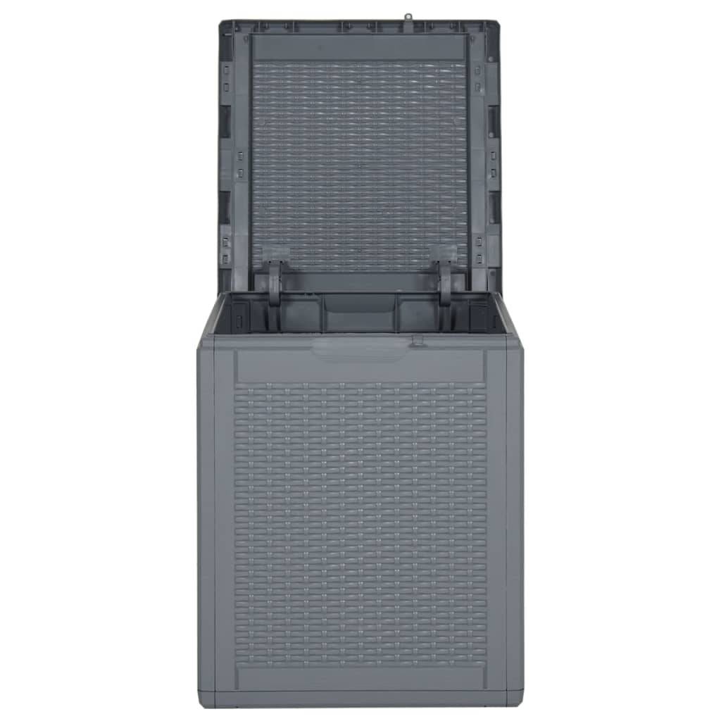 Vidaxl - Boîte de rangement de jardin gris PP rotin 90 L vidaXL 364059 - Image 6