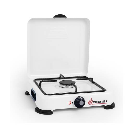 Réchaud à gaz portable 1 feu 1500W Blanc Brûleur fonte amovible Gaz butane/propane Cuisson d'appoint Exterieure Camping GOLD - Image 9