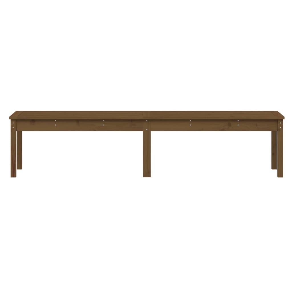Helloshop26 - Banc de jardin meuble de patio d'extérieur terrasse à 2 places 203,5 x 44 x 45cm bois de pin marron miel - Image 2