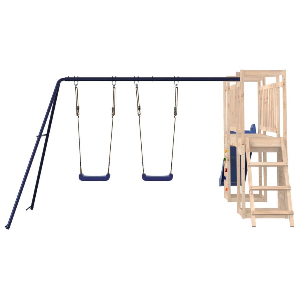 Helloshop26 - Aire de jeux d'extérieur balançoires toboggan portiques robuste jeux jardin 308 x 461 x 169 cm bois de pin massif - Image 5