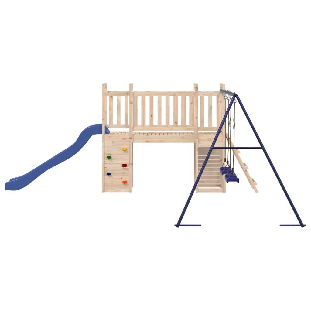 Helloshop26 - Aire de jeux d'extérieur balançoires toboggan portiques robuste jeux jardin 308 x 461 x 169 cm bois de pin massif - Image 4
