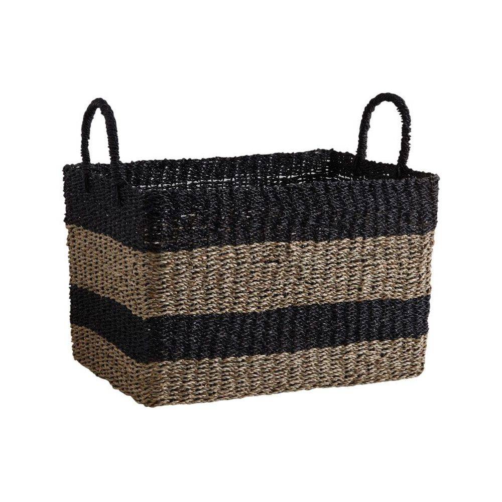 Aubry Gaspard - Corbeille de rangement en jonc et corde (Lot de 2) - Image 2