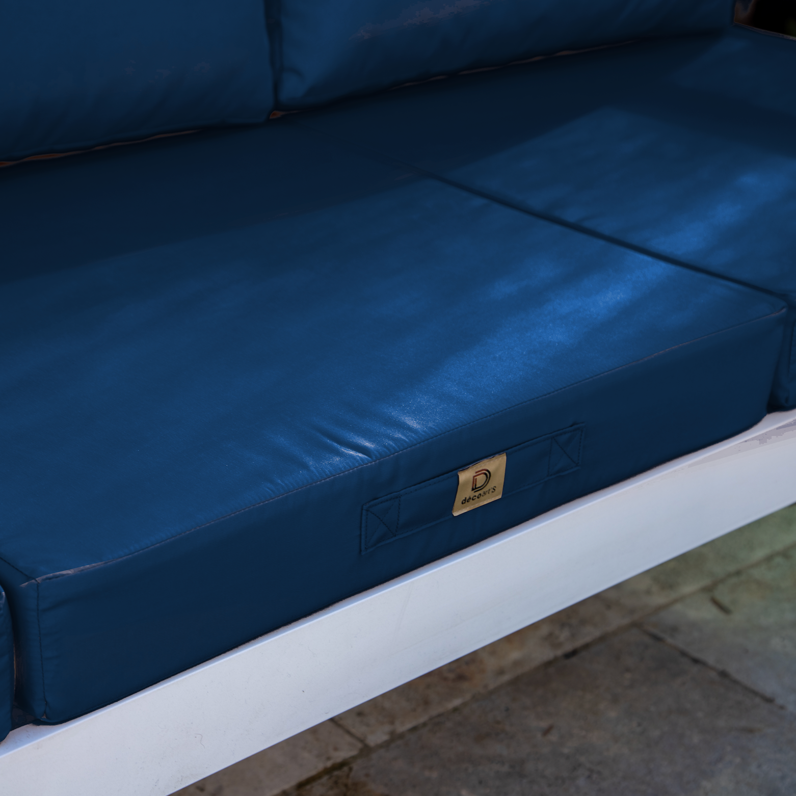 Coussins pour salon de jardin déhoussable 50x50cm Bleu pétrole - Déco arts - Image 6