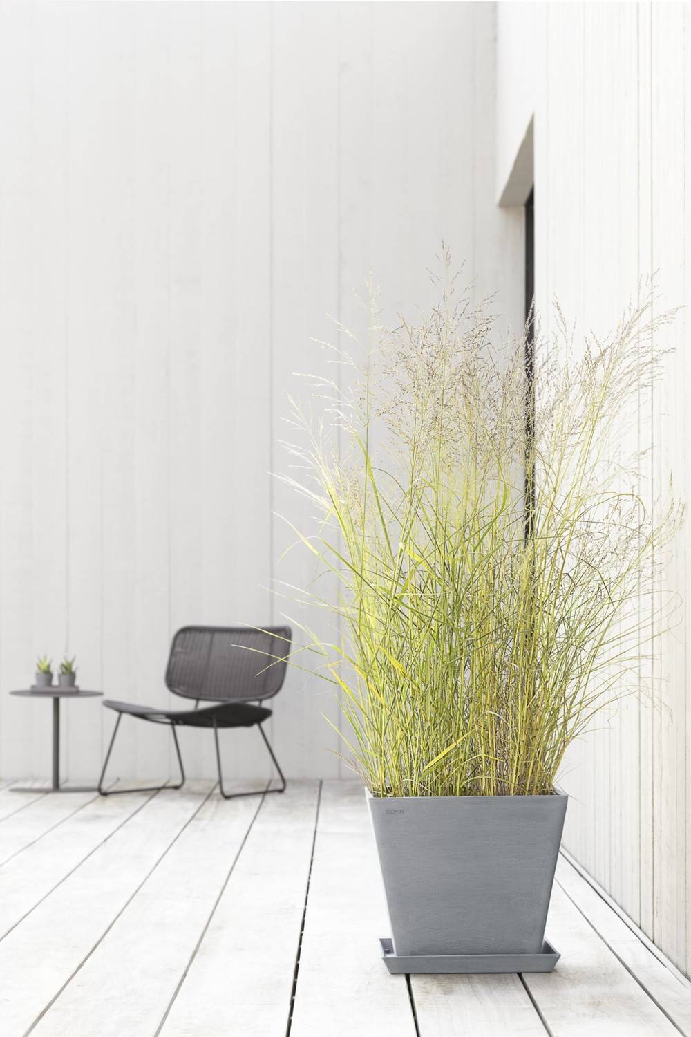 Ecopots - Pot Carré Rotterdam 40 Bleu Gris - 40 x 40 x H. 35 cm - 37,6 L ECOPOTS - Image 3