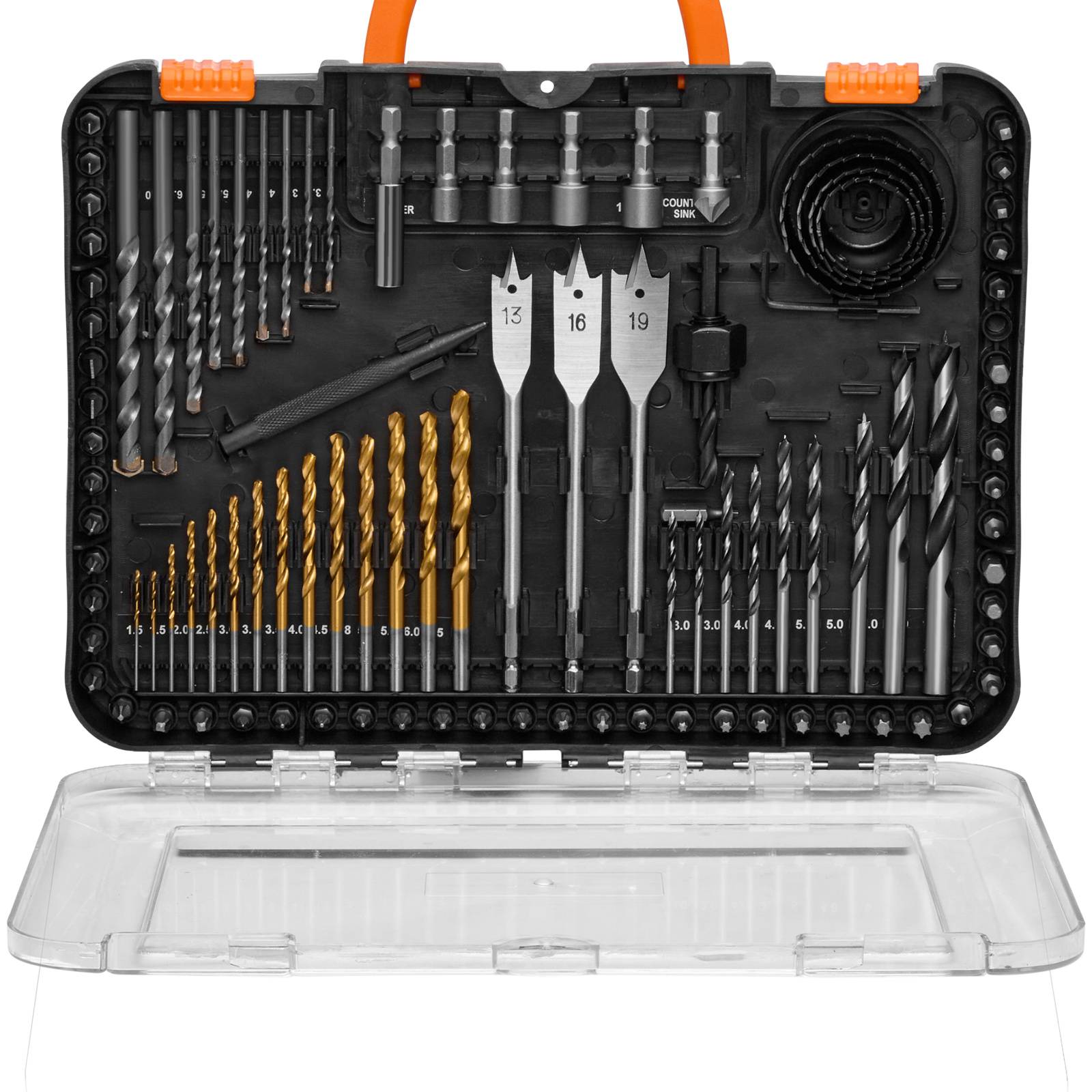 Vevor - VEVOR Kit 100 forets et embouts pour perceuse/visseuse, avec étui, pour bois et métal, bricolage. - Image 9