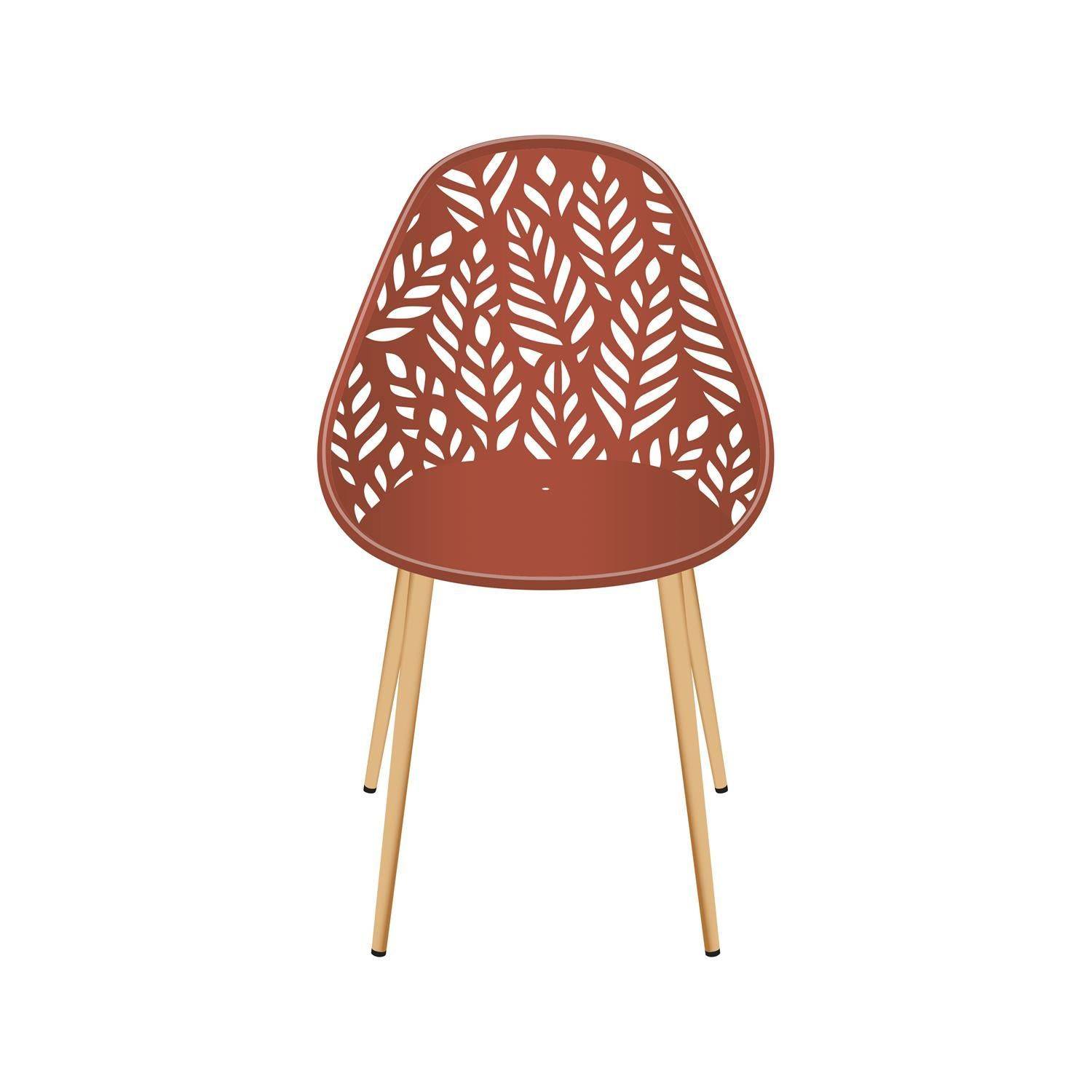 The Home Deco Factory - Lot de 4 chaises d'extérieur Calvi en polypropylène - The Home Deco Factory - Image 3