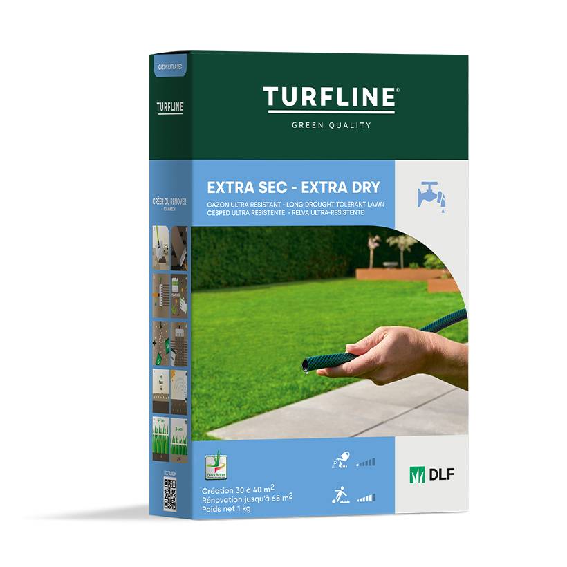 Gazon extra sec TURFLINE La boite de 2.5 kg - pour 165m²