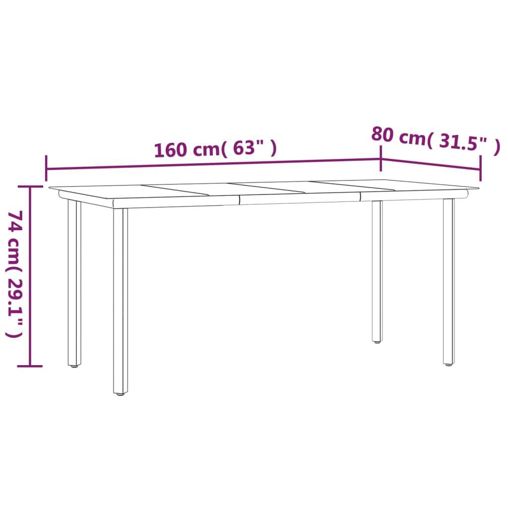 Vidaxl - Ensemble à manger jardin et coussins 2 pcs-Salons de jardin gris rotin 206983 - Image 8