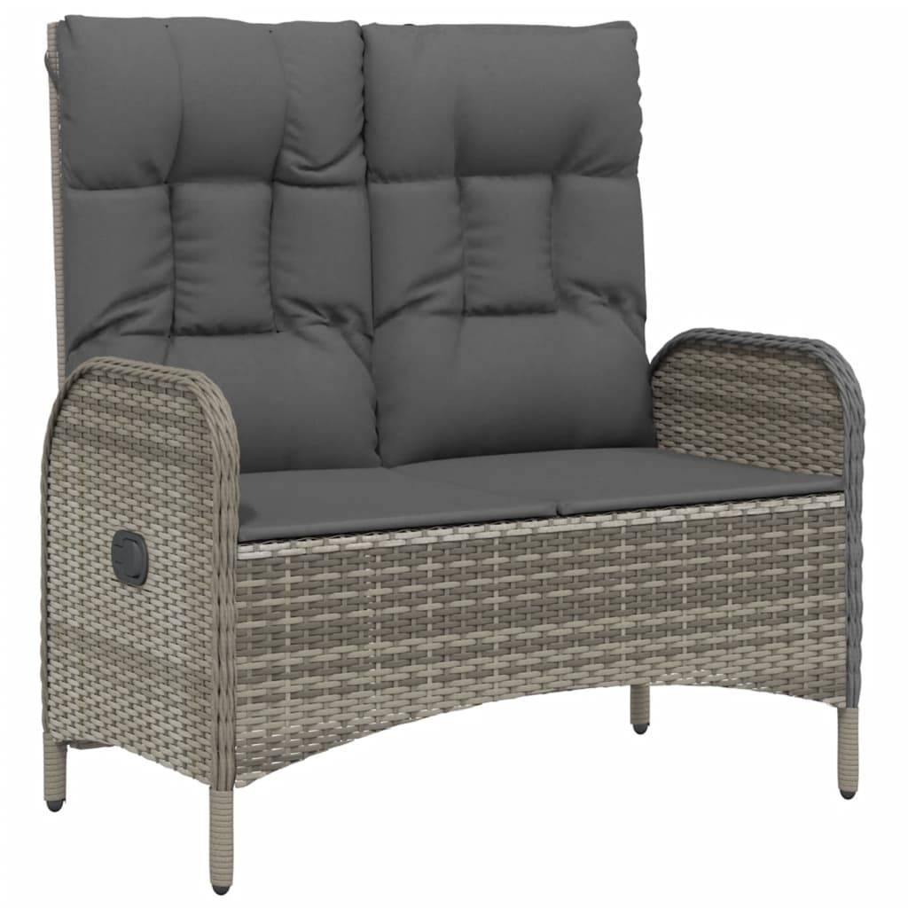Vidaxl - Ensemble à manger jardin et coussins 2 pcs-Salons de jardin gris rotin 206983 - Image 3
