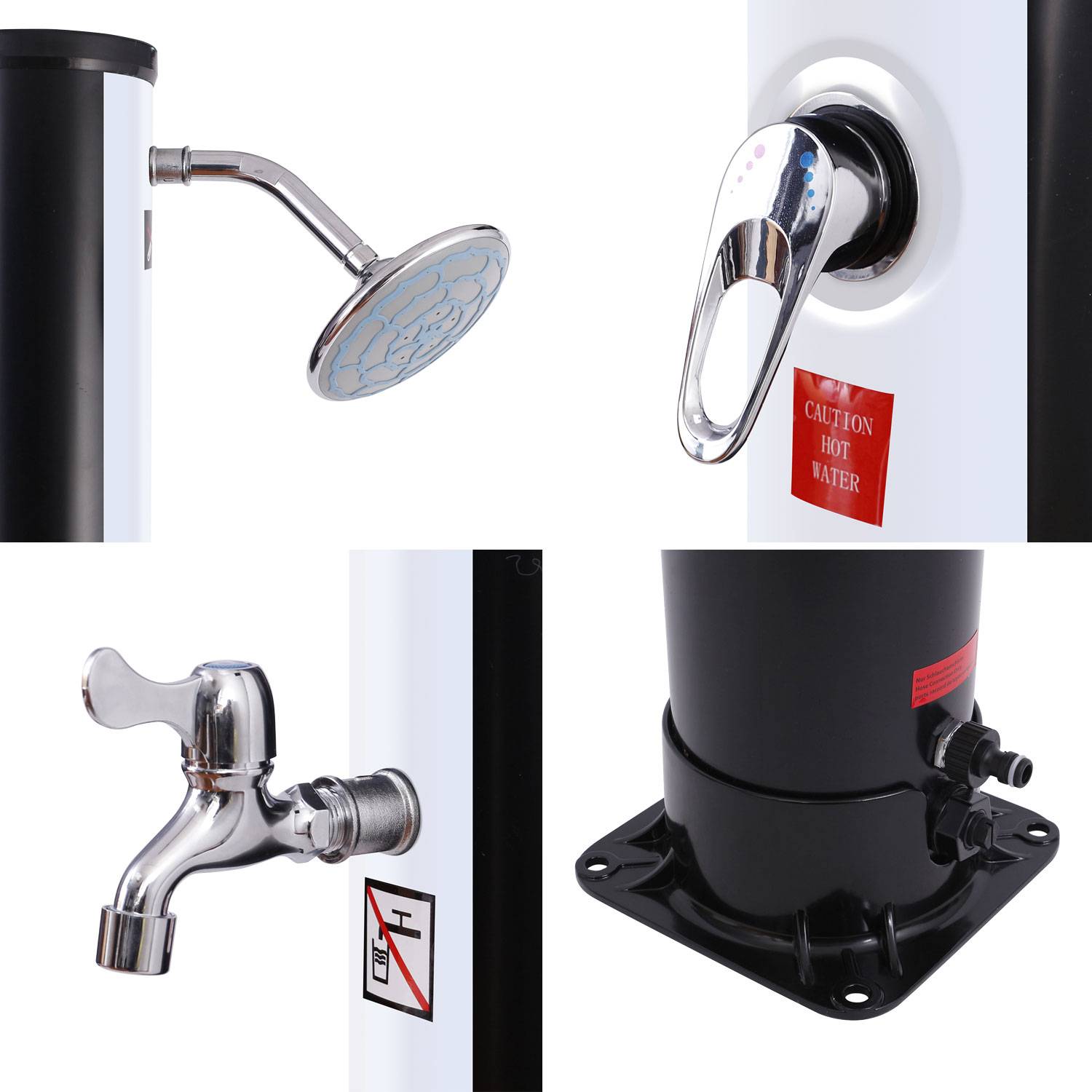 Happy Garden - Douche solaire MOOREA noire et argent 18L - HAPPY GARDEN - Image 10