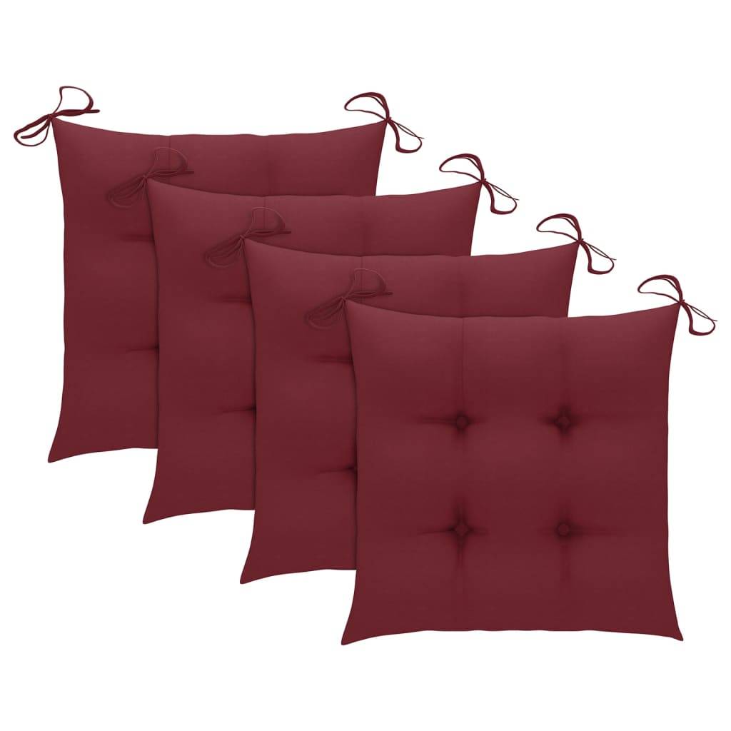 PANGIVO - Lot de 4 chaises de jardin pliables teck rouge bordeaux 46.5 x 58 x 88 cm - PANGIVO - Image 7
