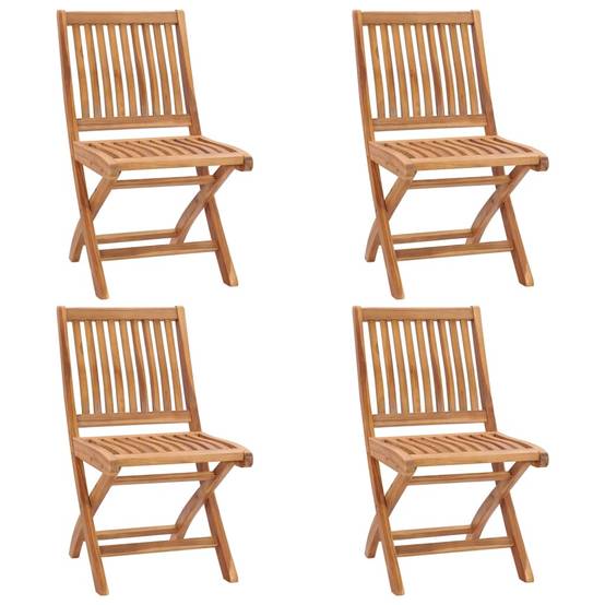 PANGIVO - Lot de 4 chaises de jardin pliables teck rouge bordeaux 46.5 x 58 x 88 cm - PANGIVO - Image 3
