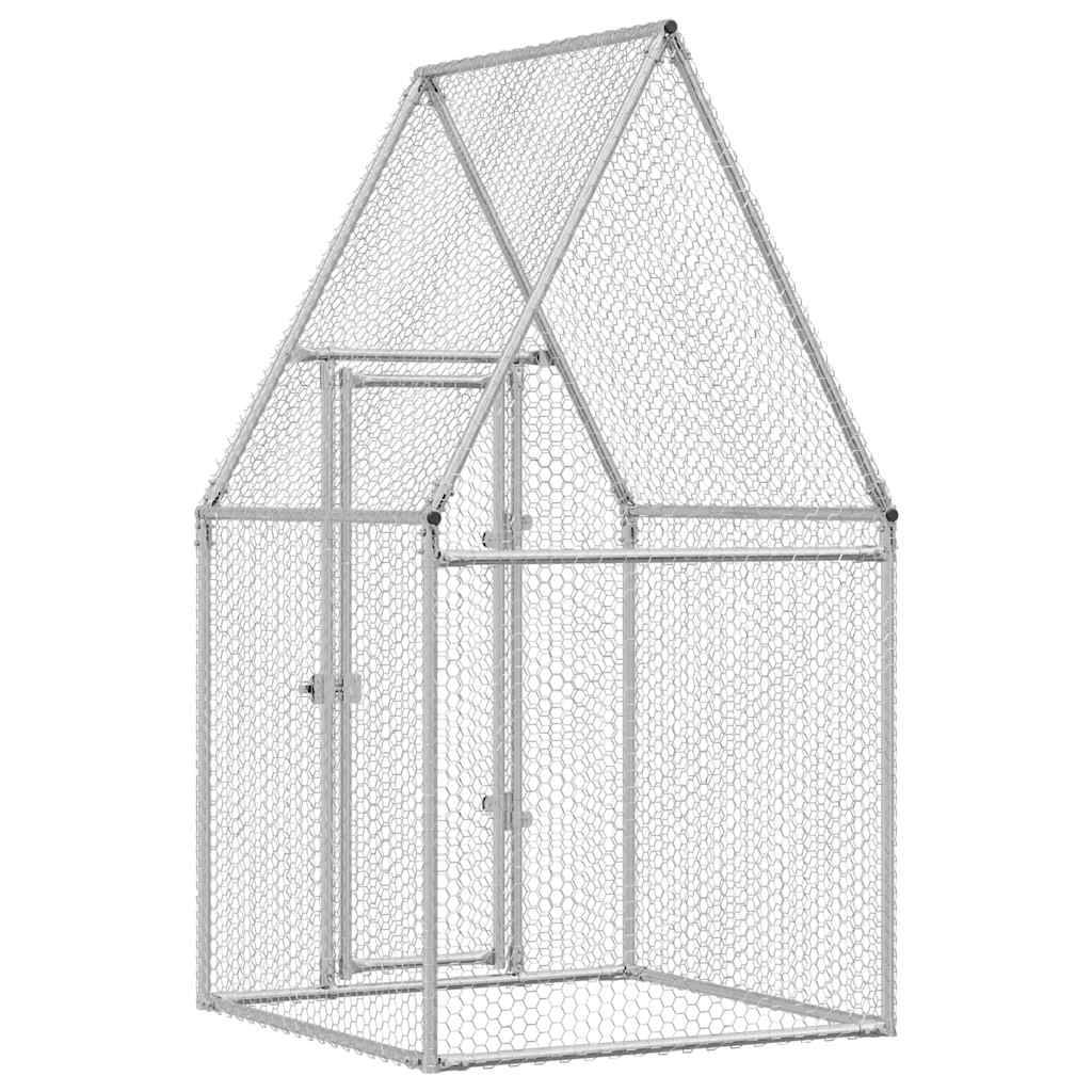 Vidaxl - Cage pour poules argenté 100x100x190 cm acier galvanisé vidaXL 172549 - Image 8