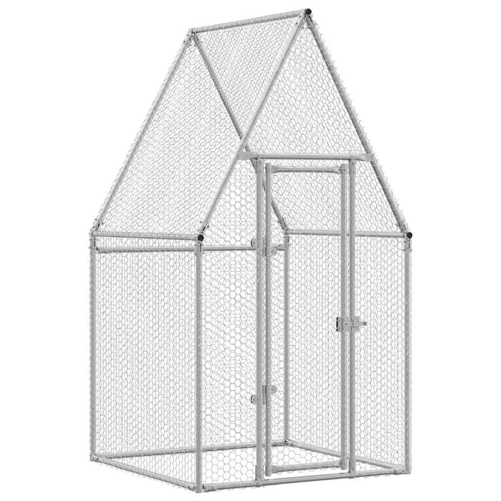Vidaxl - Cage pour poules argenté 100x100x190 cm acier galvanisé vidaXL 172549 - Image 2