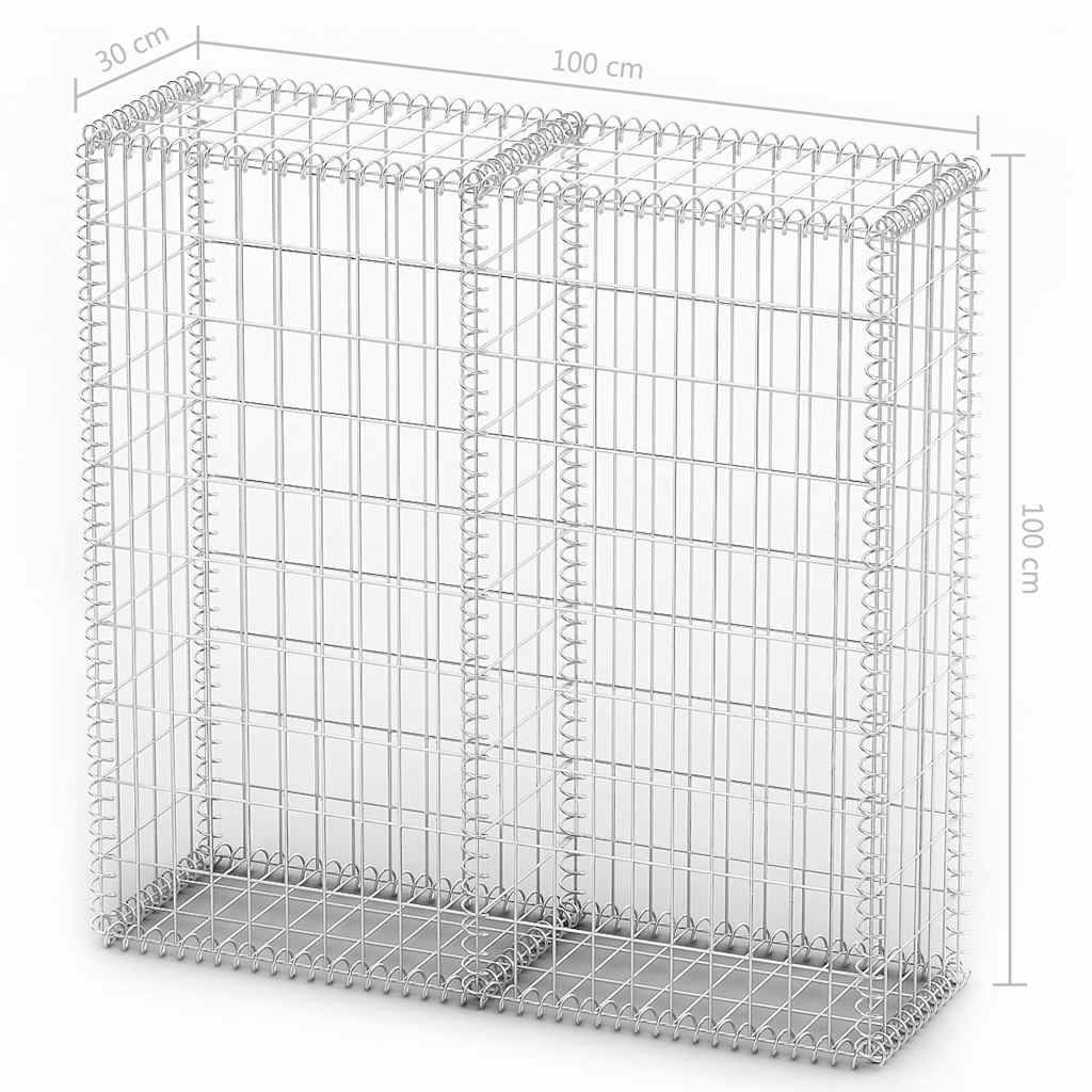 PANGIVO - Panier de gabion avec couvercle Fil galvanisé 100 x 100 x 30 cm - PANGIVO - Image 7