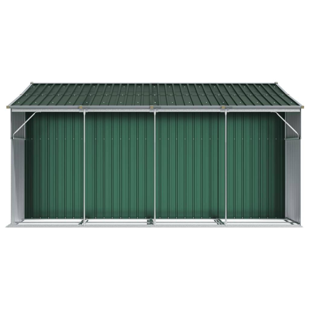 Vidaxl - Abri de jardin vert 277x365,5x179 cm acier galvanisé vidaXL 3188288 - Image 7
