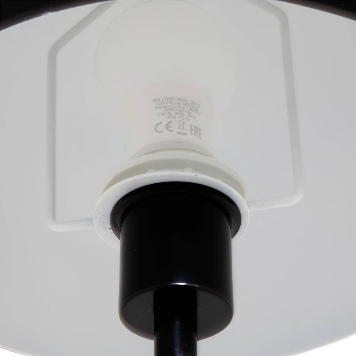 Lampadaire Droit Champignon "Savio" 140cm Noir - Image 3