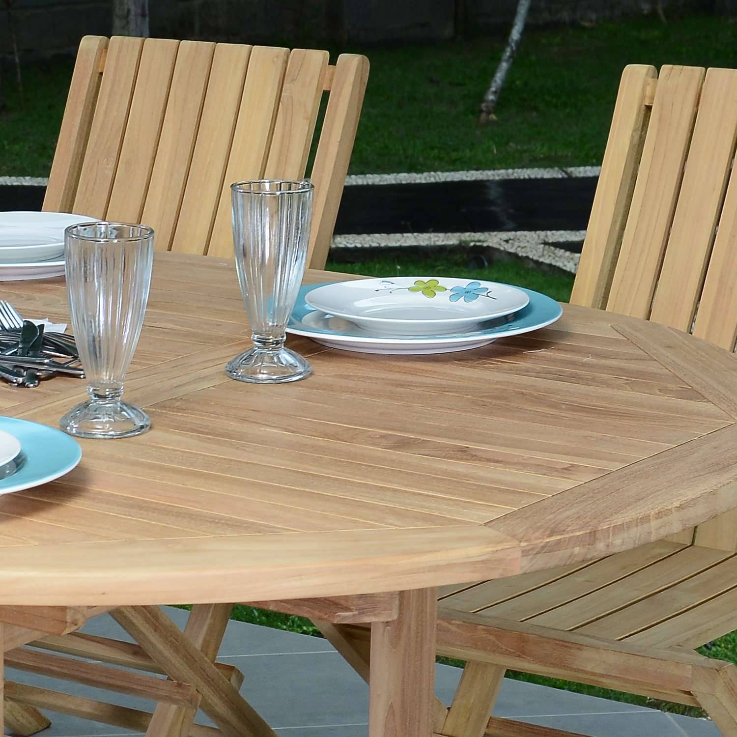 Salon de jardin en teck massif Talmont, 4 places - TECK'Attitude - Image 3