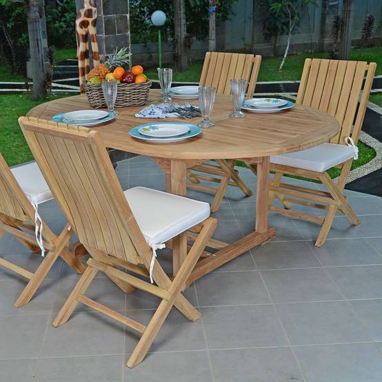 Salon de jardin en teck massif Talmont, 4 places - TECK'Attitude - Image 2
