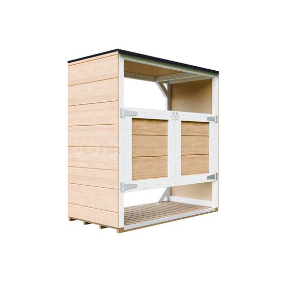 Timbela - Abri de jardin pour poubelles, Cache poubelle extérieur 1,14 m² / 2x240L - Timbela M980A-HARVEST HONEY - Image 2