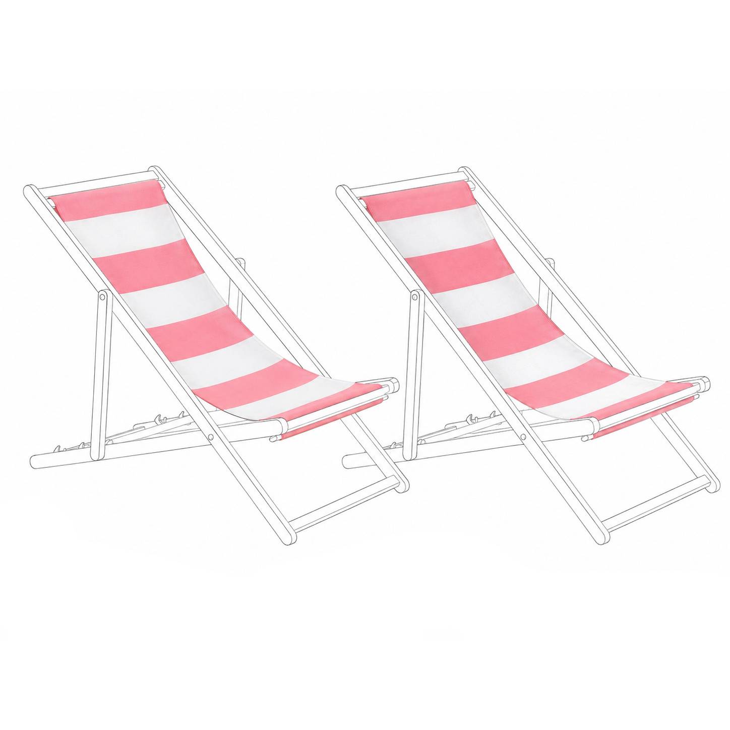 Beliani - Toile pour transat et chilienne Polyester Rouge ANZIO/AVELLINO - Beliani - Image 2