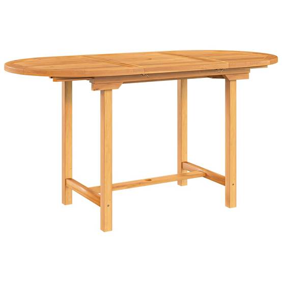 Table extensible de jardin | Table d'extérieur 110-160x80x75 cm bois de teck solide - Image 1