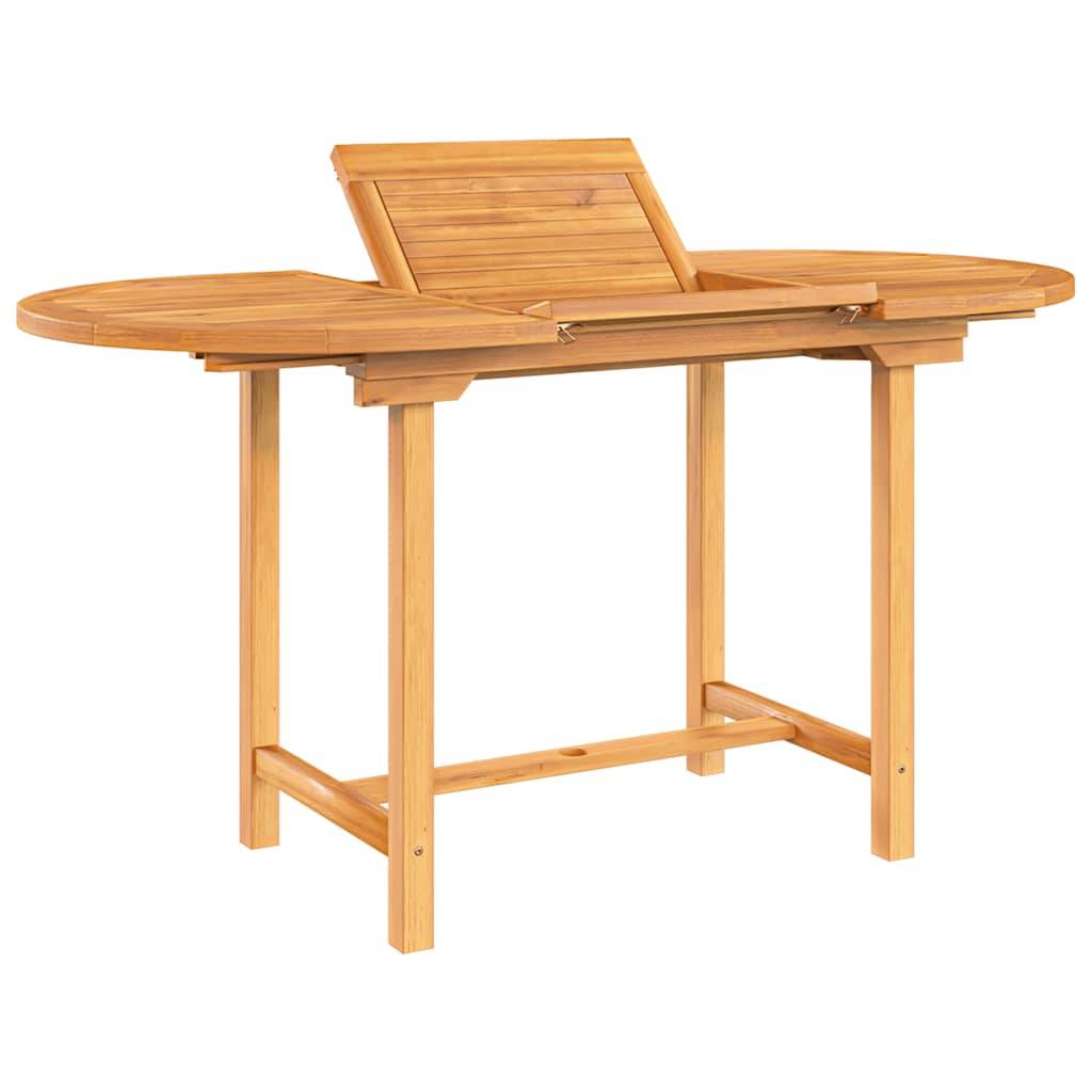 Table extensible de jardin | Table d'extérieur 110-160x80x75 cm bois de teck solide - Image 4