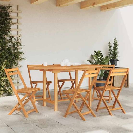 Table extensible de jardin | Table d'extérieur 110-160x80x75 cm bois de teck solide - Image 2
