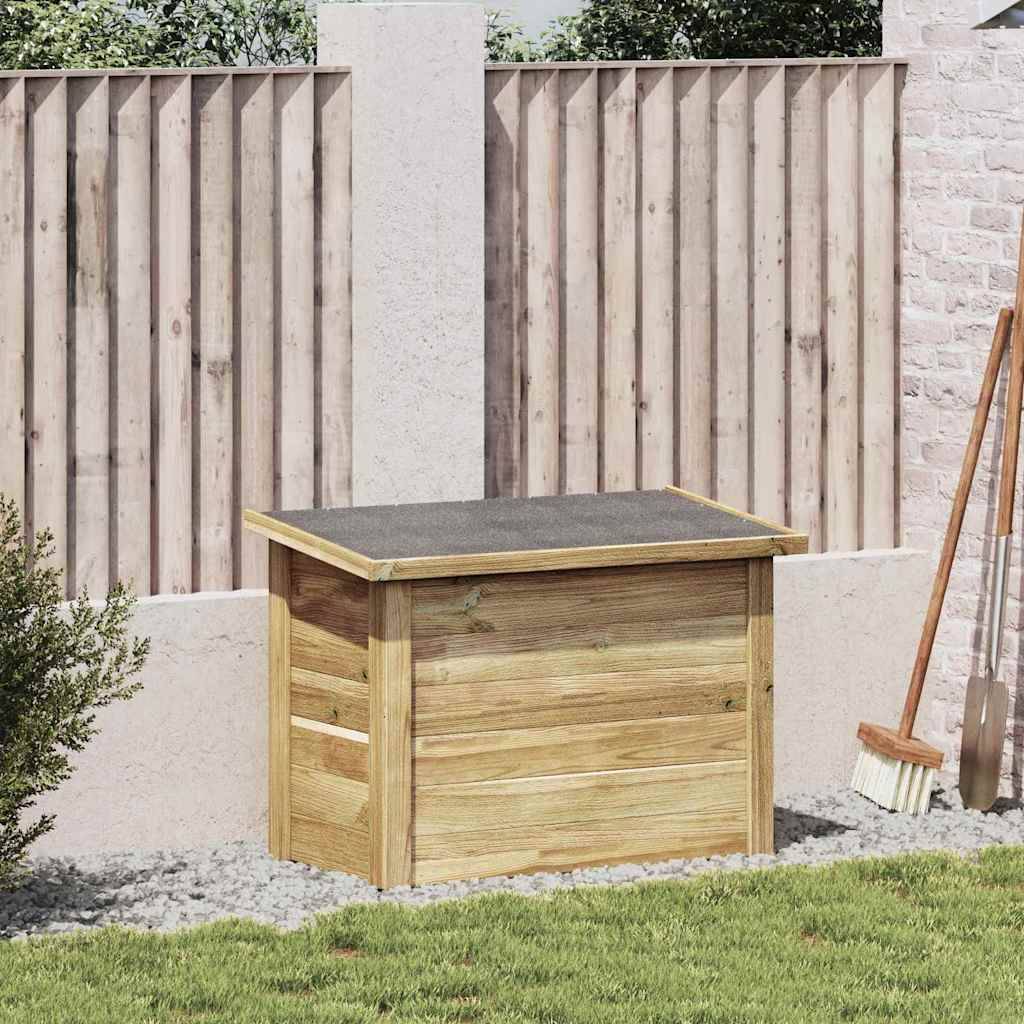Boîte de rangement pinède imprégnée naturel 80 x 44.5 x 57.5 cm - PANGIVO - Image 1