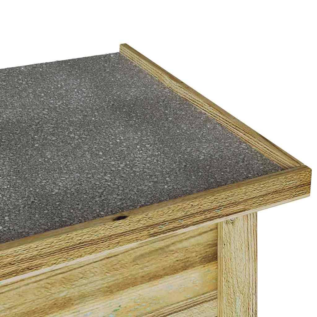 Boîte de rangement pinède imprégnée naturel 80 x 44.5 x 57.5 cm - PANGIVO - Image 8