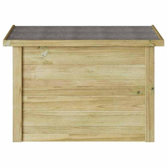 Boîte de rangement pinède imprégnée naturel 80 x 44.5 x 57.5 cm - PANGIVO - Image 5