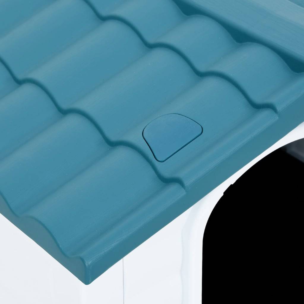 Grande niche pour chien polypropylène plancher surélevé Bleu 90.5x68cm – ComfortXL Pet Living - Image 7