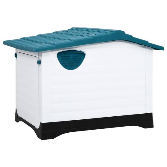 Grande niche pour chien polypropylène plancher surélevé Bleu 90.5x68cm – ComfortXL Pet Living - Image 4
