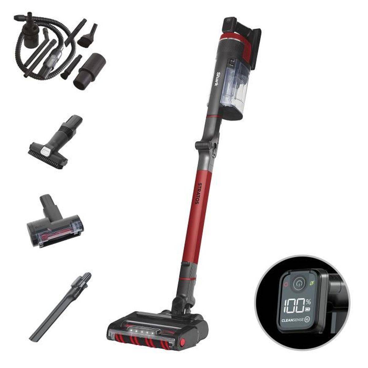 Aspirateur balai sans fil 2 en 1 Stratos IZ400EU, technologie DuoClean et PowerFins Plus, noir et rose - SHARK - Image 1