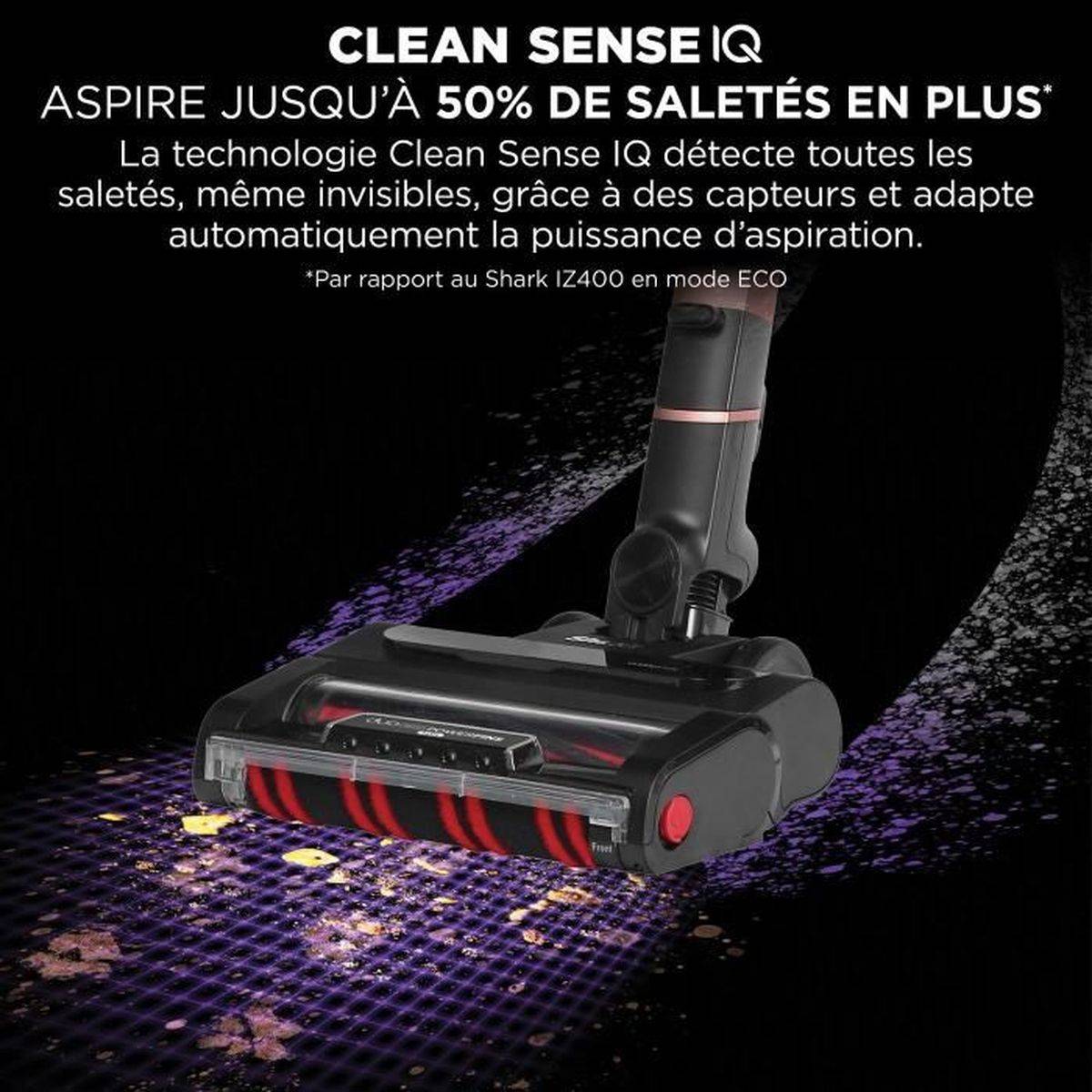 Aspirateur balai sans fil 2 en 1 Stratos IZ400EU, technologie DuoClean et PowerFins Plus, noir et rose - SHARK - Image 9