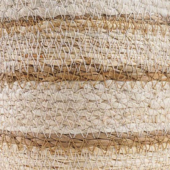 Paniers à plantes herbe de mer naturel blanc et beige 26 x 26 x 19 cm, Poids:0.95kg - PANGIVO - Image 6
