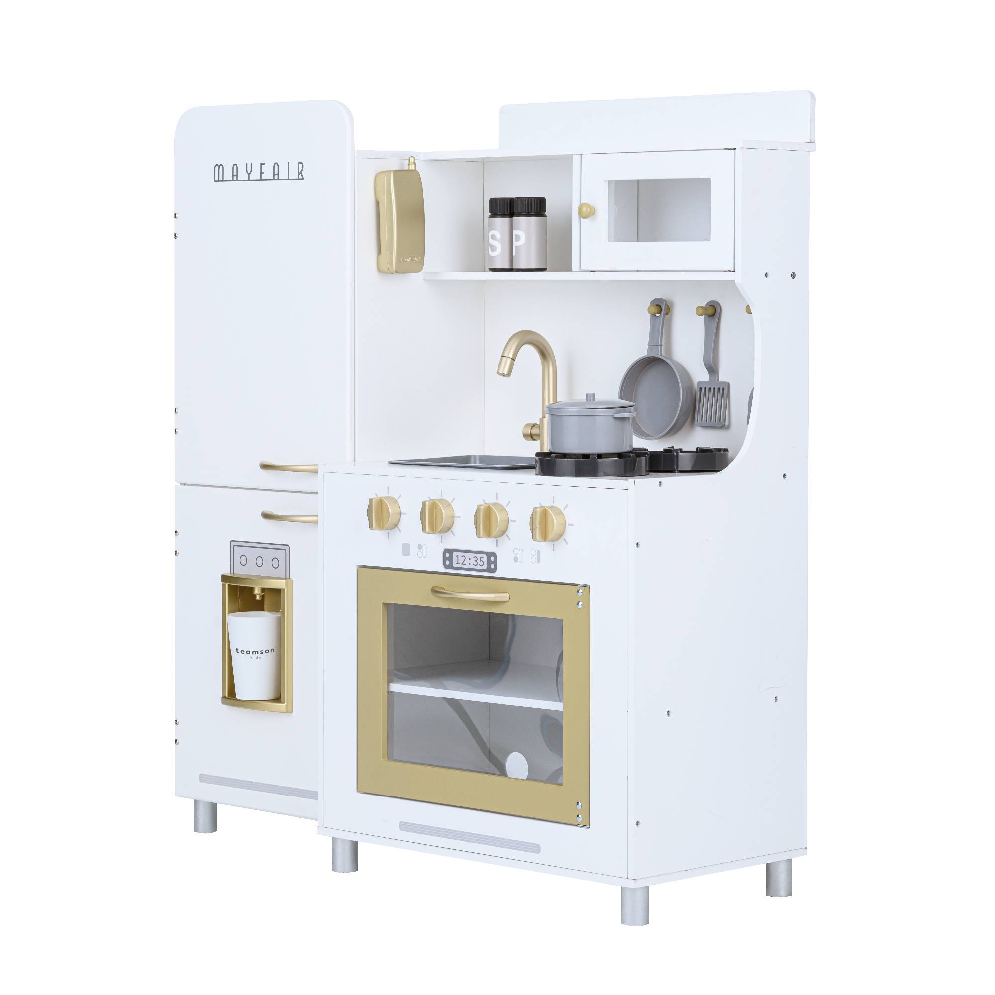 Cuisine en bois pour enfants 92.7cm, Blanc Teamson Kids - Image 1