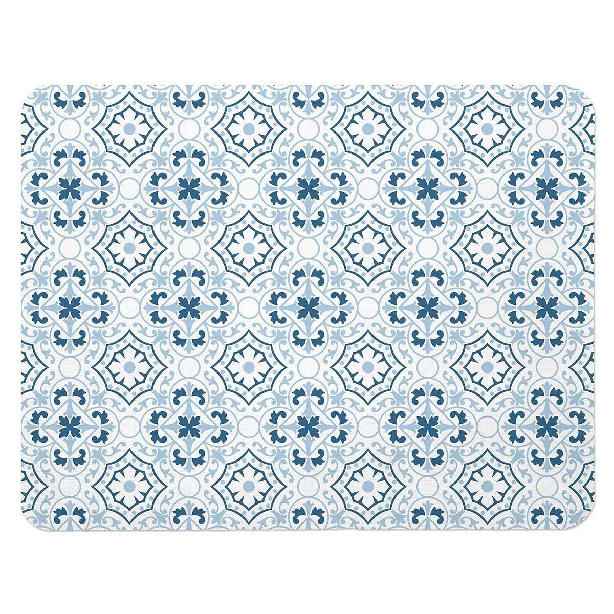 Tapis de Bain à Motifs "Atlanta" 35x45cm Bleu