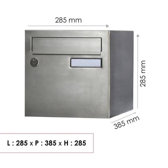 Boîte aux lettres normalisée 1 porte extérieur - Rivage - inox - Image 3
