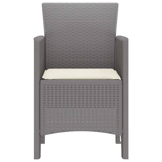 PANGIVO - Chaise de jardin polypropylène gris clair 53 x 49 x 85 cm, Poids :12.6kg - PANGIVO - Image 6
