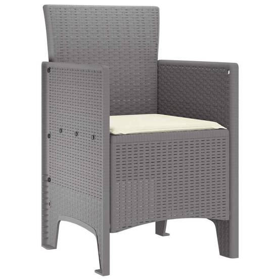 PANGIVO - Chaise de jardin polypropylène gris clair 53 x 49 x 85 cm, Poids :12.6kg - PANGIVO - Image 4