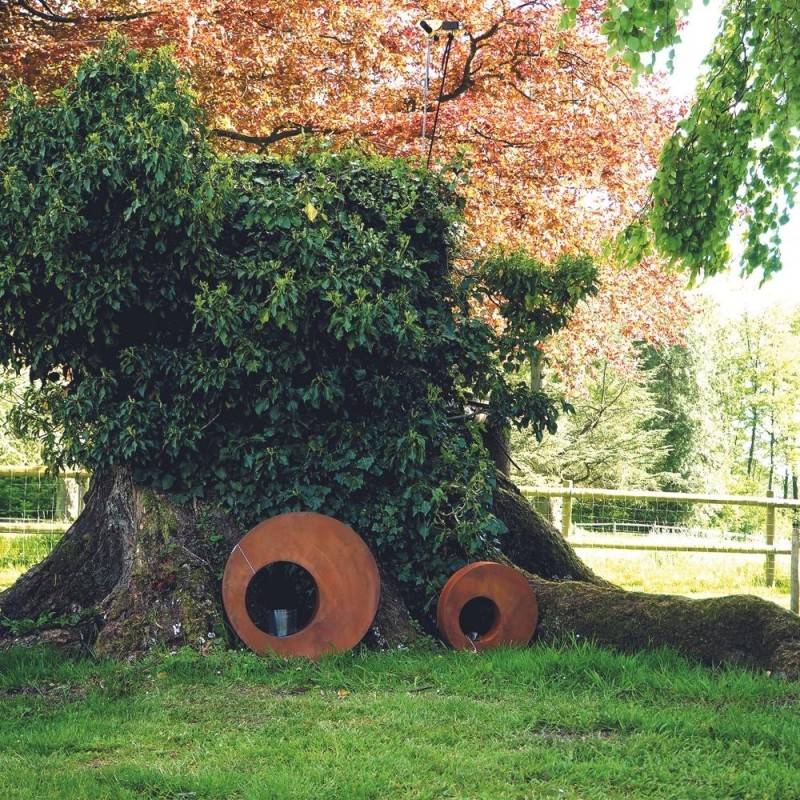 Déco jardin bulle métal rouillé - Rouille 60 cm - Jardinex - Image 2