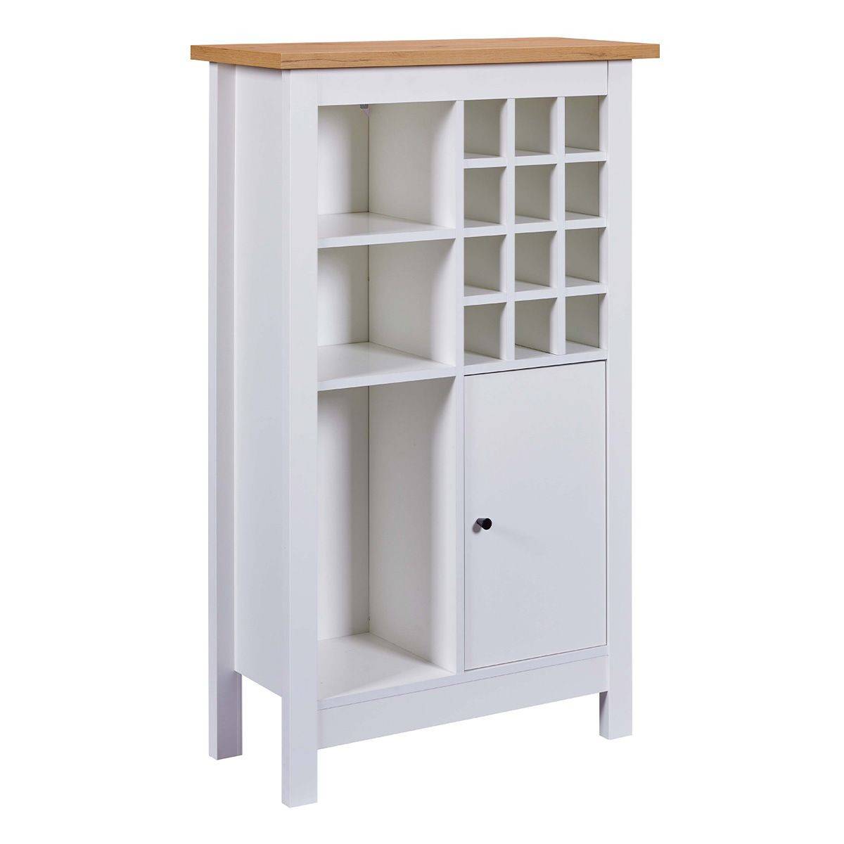Buffet Avec Range-Bouteilles "Nichole" 124cm Blanc - Image 1