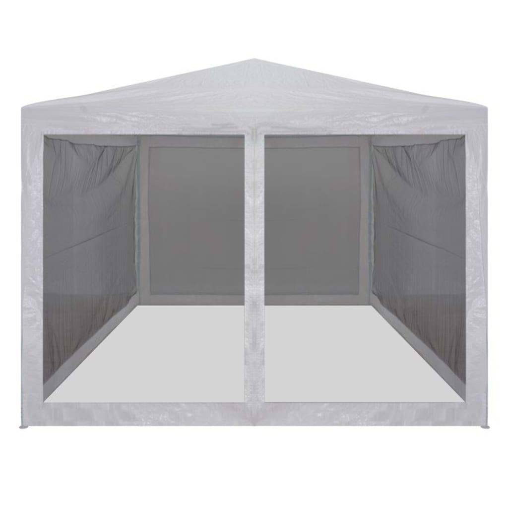 Tente de réception acier et polyéthylène blanc et noir 300 x 300 x 255 cm - PANGIVO - Image 2