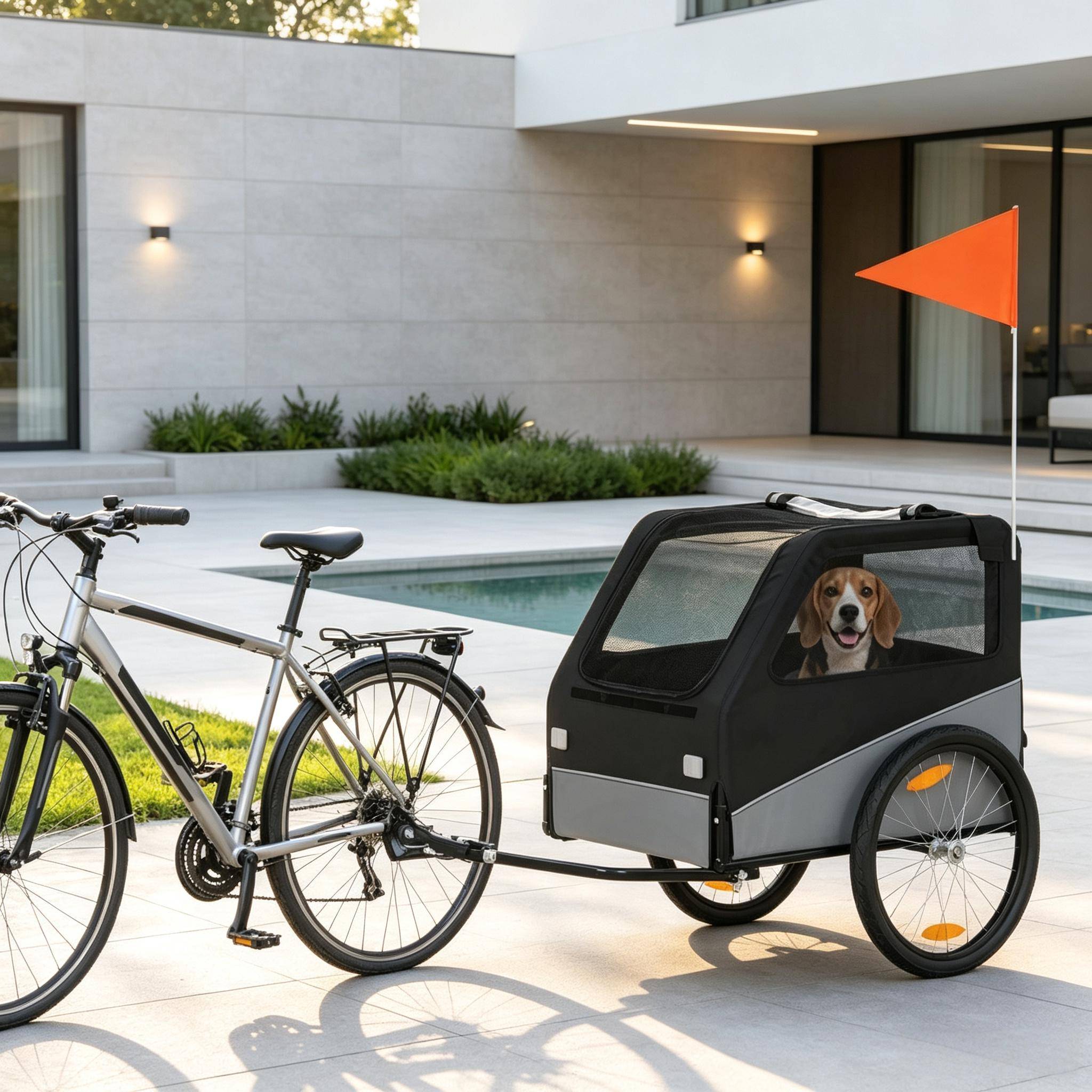 Remorque de vélo pour chien avec roues 20 pouces - Image 3