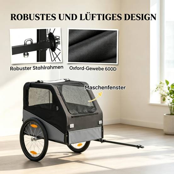 Remorque de vélo pour chien avec roues 20 pouces - Image 5