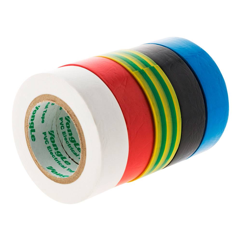 Zenitech - Lot 5 adhésifs 15 mm x 10m 5 couleurs
