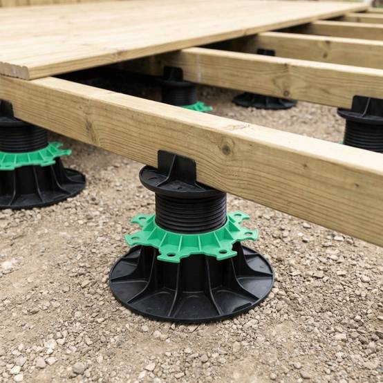 Plot terrasse bois réglable 80 à 140 mm - JOUPLAST - Carton de 11 plots - Image 3